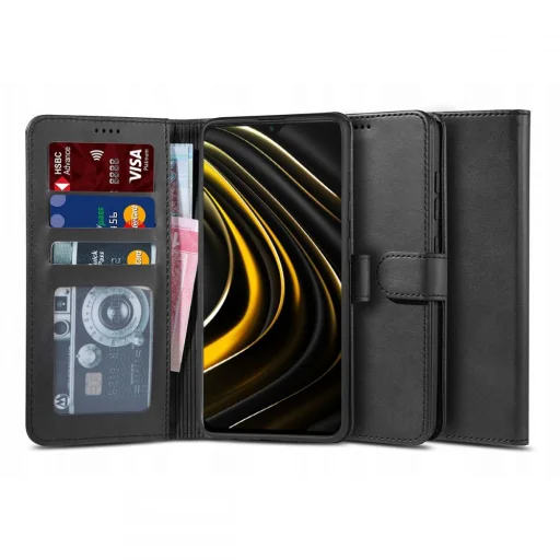 TECH-PROTECT Wallet 2 fliptok Xiaomi Poco M3 fekete - 1