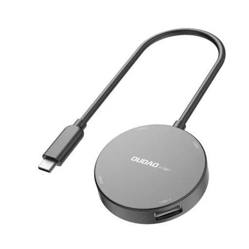 Dudao 4in1 Type-C csatlakozású USB elosztó - 1x USB 3.2 Gen 1 / 3x USB 2.0 HUB adapter fekete (A15BT) - 1
