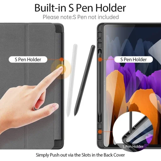 Dux Ducis Domo tok Samsung Galaxy TAB S7 11.0 T870/T875 fekete színben - 3