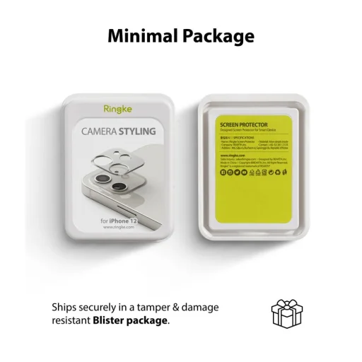 Ringke hátlapi kameralencse védő keret iPhone 12 fekete (ACCS0009) - 8