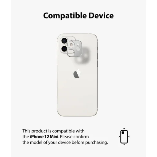 Ringke hátlapi kameralencse védő keret iPhone 12 fekete (ACCS0009) - 7