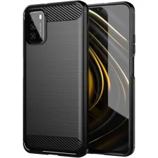 Tech-Protect carbon mintájú TPU tok Xiaomi Poco M3 fekete