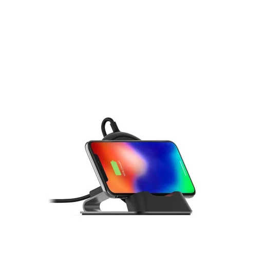 Mophie Charge Stream asztali töltő állvány Apple/Samsung vezeték nélküli Qi gyorstöltő (10W) fekete - 3