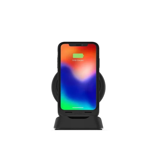 Mophie Charge Stream asztali töltő állvány Apple/Samsung vezeték nélküli Qi gyorstöltő (10W) fekete - 4