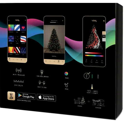 Twinkly String Okos Beltéri És Kültéri Karácsonyfa Fényfüzér 100 LED (TWS100STP-BEU) - 6