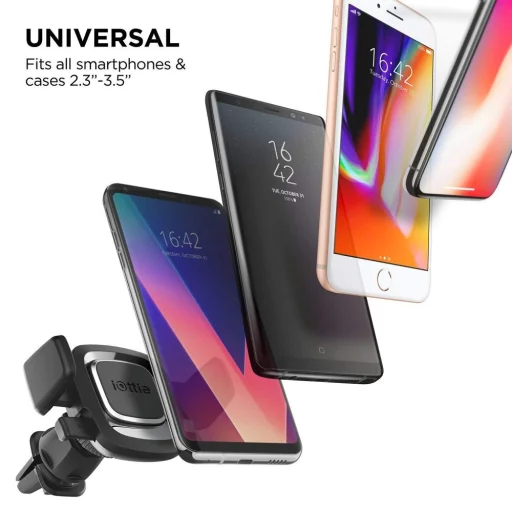 iOttie Easy One Touch 4 Univerzális szellőzőre helyezhető autós telefontartó fekete - 3