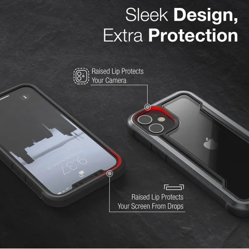 iPhone 12 Mini X-Doria Raptic Shield alumínium tok kék - 5