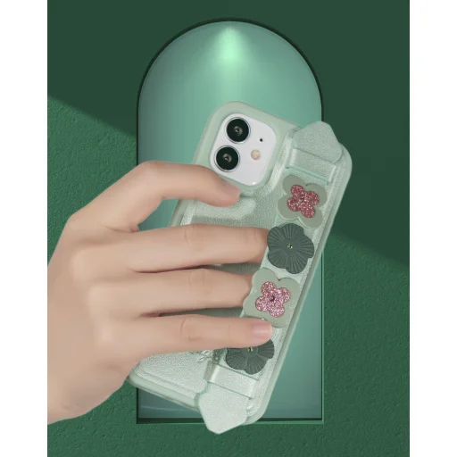 iPhone 12/ 12 Pro Kingxbar Sweet Series Swarovski kristállyal dekorált tok kék - 5