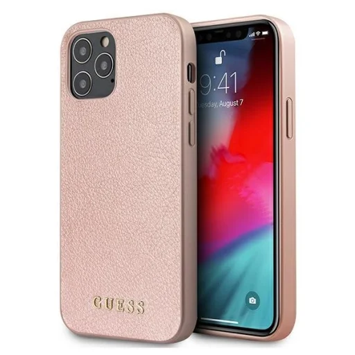 iPhone 12 Pro MAX Guess GUHCP12LIGLRG Iridescent kemény tok rózsa arany - 1