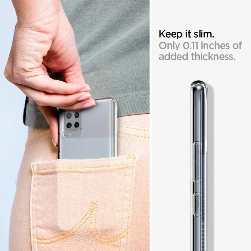 Samsung A42 5G Crystal Clear tok Spigen Liquid Crystal - 8