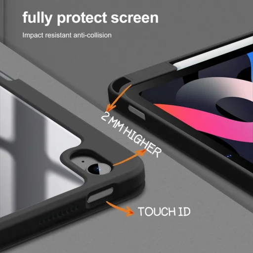 Infiland Crystal Case Ipad Air 4 / 5 2022 Tok Fekete - 5