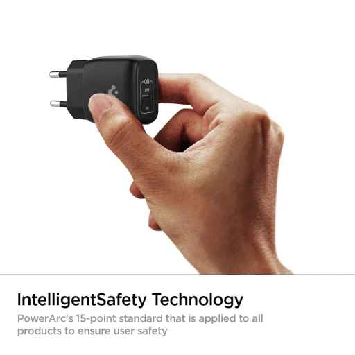SPIGEN PD 20W/3A POWERARC HÁLÓZATI TÖLTŐ ADAPTER FEKETE 1xUSB-A, 1xType-C porttal (PE2009EU) - 5