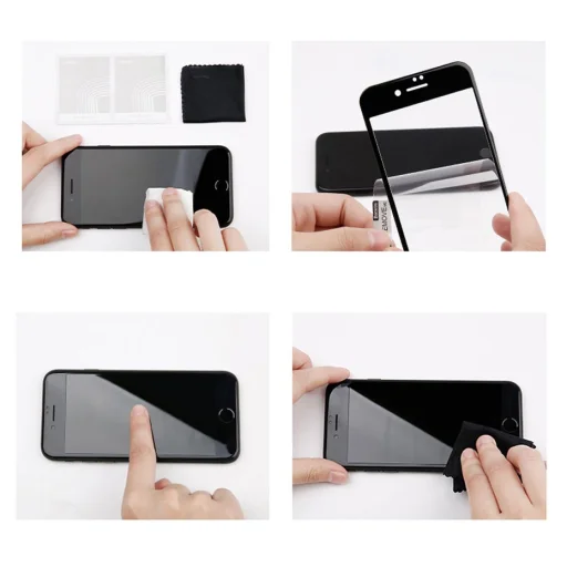 iPhone SE 2020 / iPhone 8 / iPhone 7  Baseus 0.23mm Anti-Blue light kijelzővédő üvegfólia fehér (SGAPIPH8N-HPE02) - 23