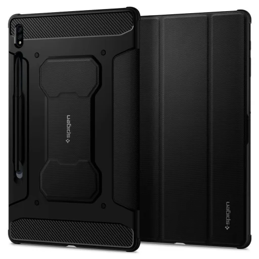 SAMSUNG GALAXY TAB S7+ PLUS 12.4 T970/T976 čierne puzdro Spigen Rugged Armor Pro - 4
