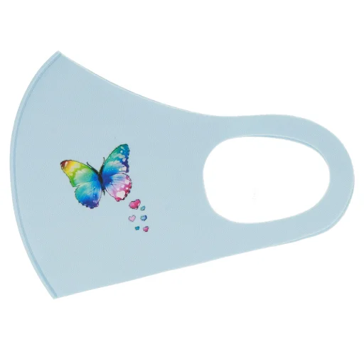 Mintás orr- és szájmaszk pillangó kék - 1