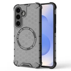  Techsuit - HoneyComb Shield MagSafe - Samsung Galaxy S25 - Fekete tok
