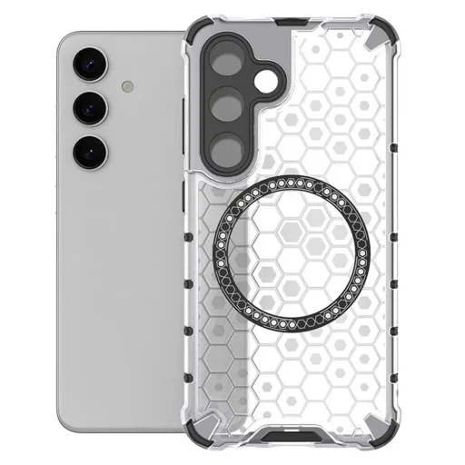  Techsuit - Méhsejt Pajzs MagSafe - Samsung Galaxy S25 - Fehér tok - 2