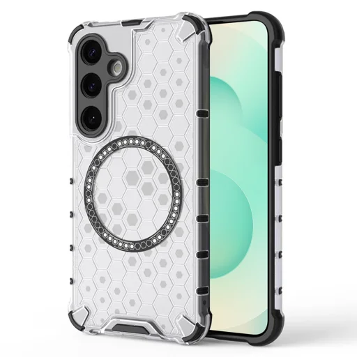  Techsuit - HoneyComb Shield MagSafe - Samsung Galaxy S25 Plus - Fehér tok - 1