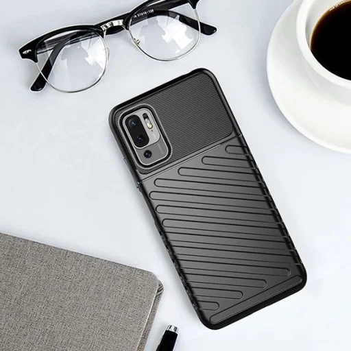 Thunder Case rugalmas, masszív tok Xiaomi Redmi Note 10 5G / Poco M3 Pro fekete tok - 11