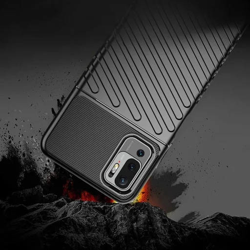 Thunder Case rugalmas, masszív tok Xiaomi Redmi Note 10 5G / Poco M3 Pro fekete tok - 3
