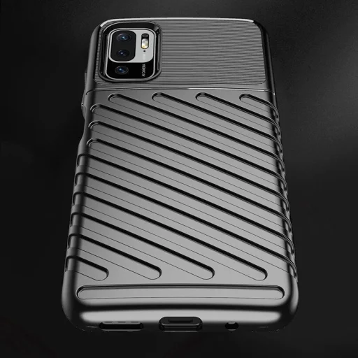 Thunder Case rugalmas, masszív tok Xiaomi Redmi Note 10 5G / Poco M3 Pro fekete tok - 5