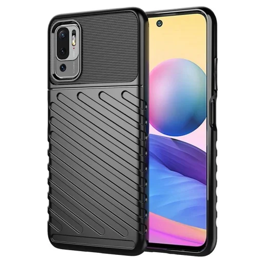 Thunder Case rugalmas, masszív tok Xiaomi Redmi Note 10 5G / Poco M3 Pro fekete tok - 1