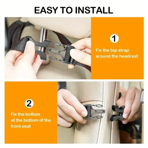 Autós ülésrendező rekeszekkel fekete - 5