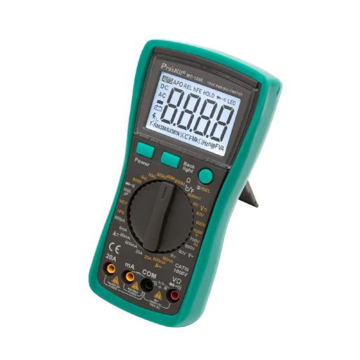 Pro’skit MT-1280 professzionális multiméter, AC/DC áram, feszültség, ellenállás, frekvencia, kapacitás, hőmérséklet, dióda, tranzisztor mérése - 2