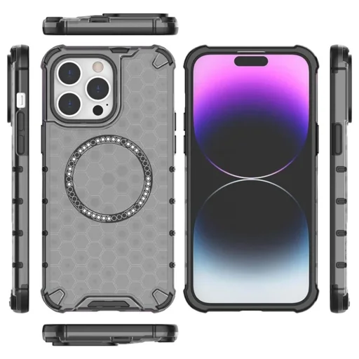  Techsuit - HoneyComb Shield MagSafe - iPhone 14 Pro - Fehér tok - 5