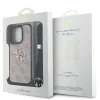  iPhone 16 Pro Pink Guess PU 4G Fém Logós Keresztpántos Tok - 4