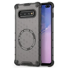  Techsuit - HoneyComb Shield MagSafe - Samsung Galaxy S10 Plus - Fekete tok