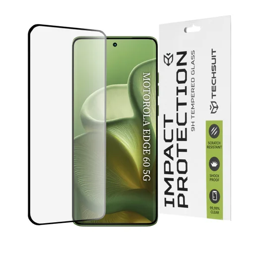  Techsuit - 111D Teljes Fedésű / Teljes Ragasztású Üveg - Motorola Edge 60 / Edge 60 Fusion - Fekete üvegfólia - 1