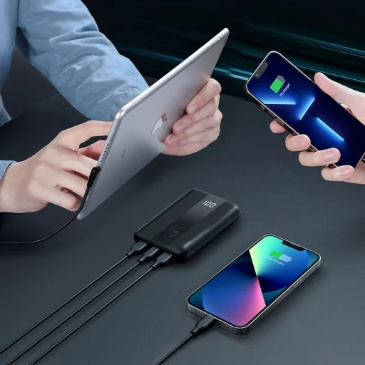 FORCELL F-ENERGY P10K2 Energo powerbank PD QC3.0 3A 22,5W 10000 mAh fekete - 5