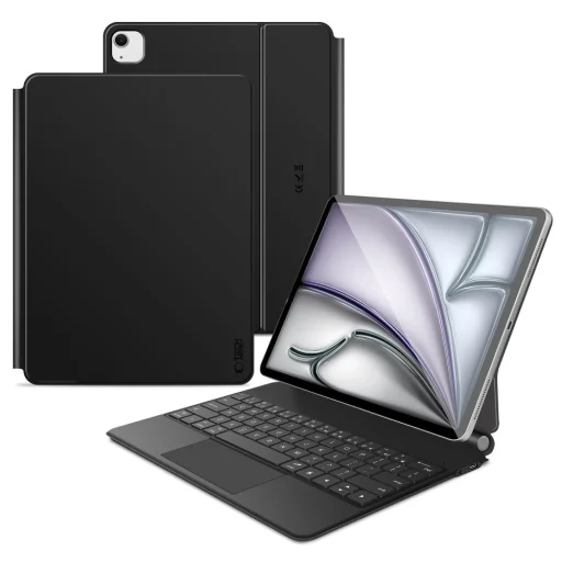 Tech-protect Smartcase Magnetic + Billentyűzet iPad Pro 12.9” 4 / 5 / 6 / 2020-2022 / Air 13” 1 / 2 / 2024-2025 Fekete tok - 1
