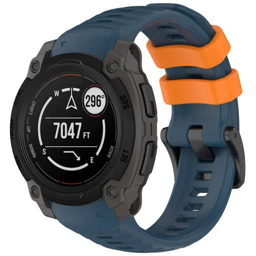  Techsuit - Óraszíj 22mm (W076) - Garmin Instinct E 40mm - Kék - 1