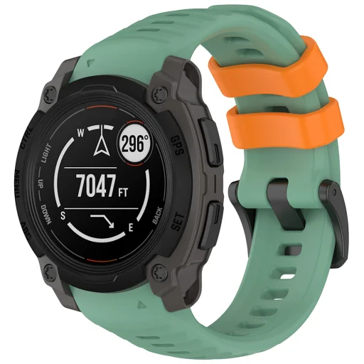  Techsuit - 22 mm-es óraszíj (W076) - Garmin Instinct E 40 mm - menta zöld - 1