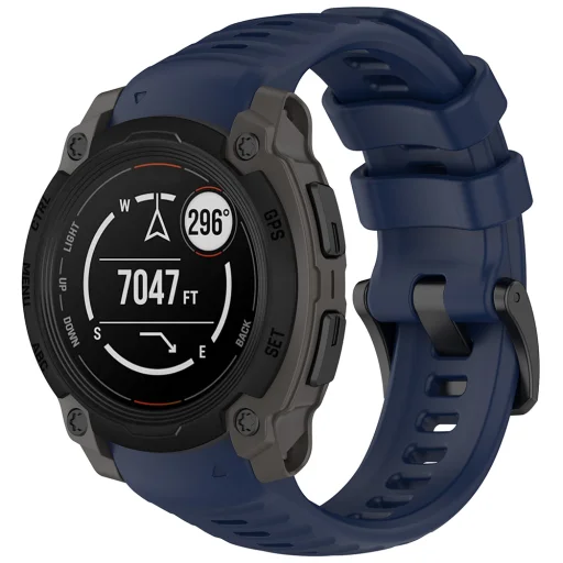  Techsuit - 22mm-es óraszíj (W076) - Garmin Instinct E 40mm - Sötétkék - 1