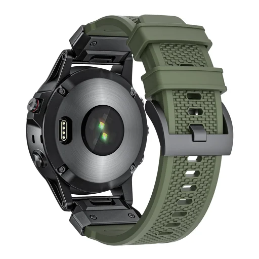  Techsuit - Gyorscsatlakozós Óraszíj 22mm (W068) - Garmin Fenix 5/5 Plus 6/6 Pro/7/Forerunner 935/945/Approach S60 - Fekete - 2