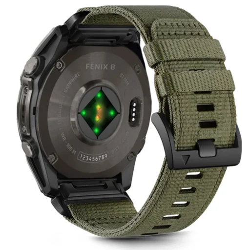  Techsuit - Gyorscsatlakozós szíj 22 mm (W070) - Garmin Fenix 5/5 Plus 6/6 Pro/7/Forerunner 935/945/Approach S60 - Terep Zöld - 2
