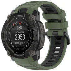  Techsuit - 22 mm-es óraszíj (W077) - Garmin Instinct 3 45 mm / Instinct 3 45 Solar - Zöld