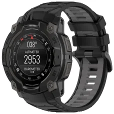  Techsuit - Óraszíj 22mm (W077) - Garmin Instinct 3 45mm / Instinct 3 45 Solar - Fekete/Szürke