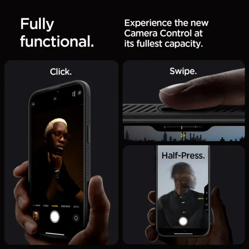  Iphone 16 Pro Max Matt Fekete Spigen Liquid Air ”t” Mag Magsafe tok - 12