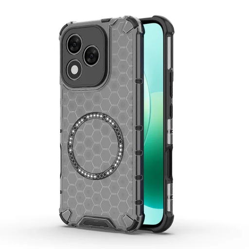  Honor 400 Lite Fekete Techsuit HoneyComb Védőpajzs MagSafe tok - 1