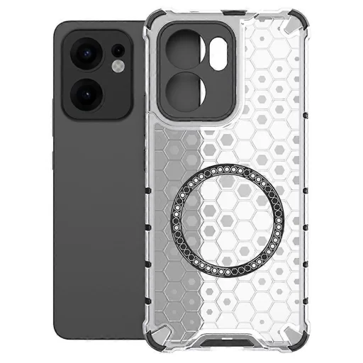  Techsuit - HoneyComb Shield MagSafe - Oppo Reno13 F 4G / Reno13 F 5G / Reno13 FS 5G - Fehér tok - 2