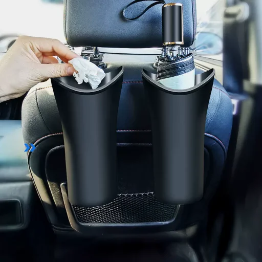 Felakasztható esernyőtartó autóhoz fekete - 5