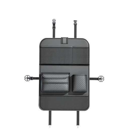 Összecsukható autós rendező első ülésekhez rekeszekkel D03-B fekete - 1