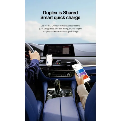 JELLICO autós töltő F4 PD 20W 1xUSB-C + 1xUSB QC3.0 + kábel Lightning Fekete - 3