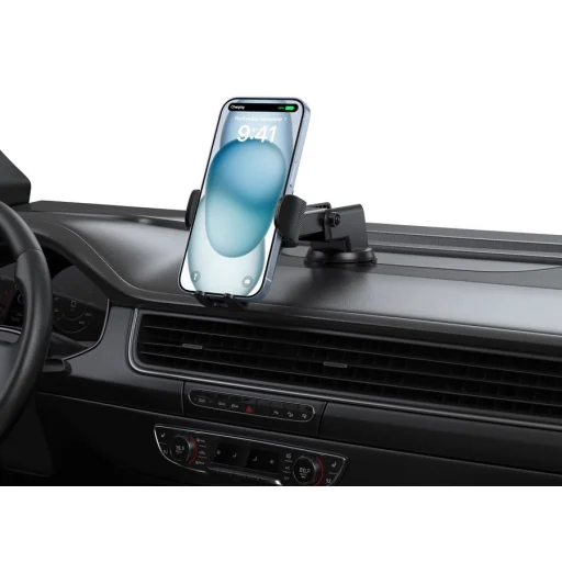 JELLICO autós tartó vezeték nélküli töltéssel W19 15W Fekete - 5