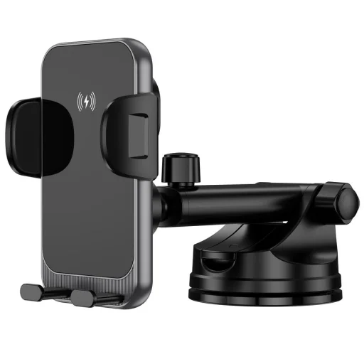 JELLICO autós telefontartó vezeték nélküli töltéssel W20 15W Fekete - 2