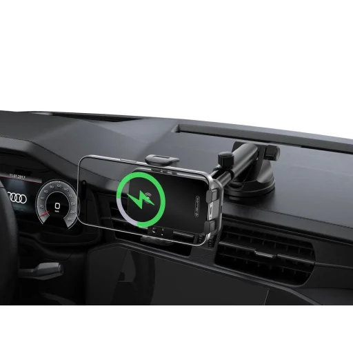 JELLICO autós telefontartó vezeték nélküli töltéssel W20 15W Fekete - 6